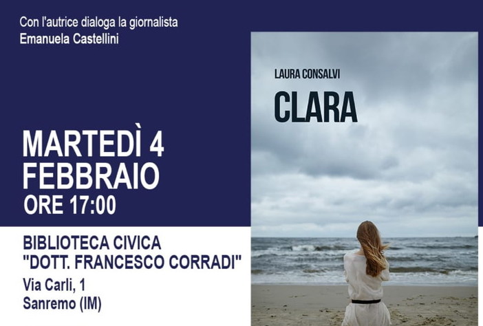 Sanremo: domani pomeriggio alla biblioteca 'Corradi' la presentazione del libro' di Laura Consalvi Sanremo: domani pomeriggio alla biblioteca 'Corradi' la presentazione del libro' di Laura Consalvi