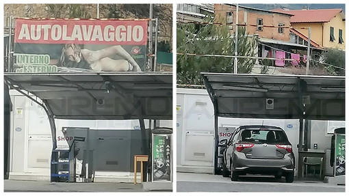 Taggia: cartello pubblicitario considerato 'sessista' alla stazione di servizio, interviene il comune. E' stato rimosso (Foto) Taggia: cartello pubblicitario considerato 'sessista' alla stazione di servizio, interviene il comune. E' stato rimosso (Foto)