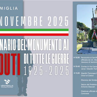 Ventimiglia celebra i 100 anni del Monumento ai Caduti