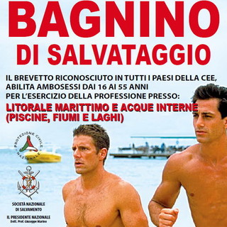 Imperia: aperte le iscrizioni per il corso di bagnino organizzato dalla Società Nazionale di Salvamento