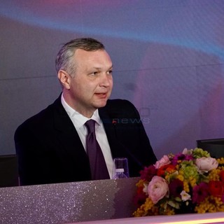 Yaroslav Melnyk in sala stampa (foto Duilio Rizzo)