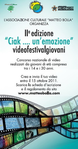L'associazione 'Matteo Bolla' ha organizzato 'Videofestivalgiovani ciak... un'emozione in tour' L'associazione 'Matteo Bolla' ha organizzato 'Videofestivalgiovani ciak... un'emozione in tour'