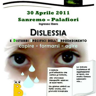 Sanremo: domani, un convegno al Palafiori sulla Dislessia con l’Aid Imperia