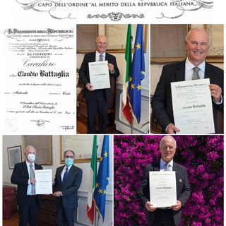 Sanremo: il presidente della Lilt Claudio Battaglia è da oggi 'Cavaliere al merito della Repubblica' Sanremo: il presidente della Lilt Claudio Battaglia è da oggi 'Cavaliere al merito della Repubblica'