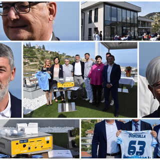 La Sanremese Calcio dona alla residenza Julia un apparato elettromedicale per la Tecarteapia (Foto e Video)