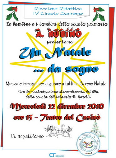 Sanremo: mercoledì prossimo l'appuntamento con la corale Natalizia 'A. Rubino' Sanremo: mercoledì prossimo l'appuntamento con la corale Natalizia 'A. Rubino'