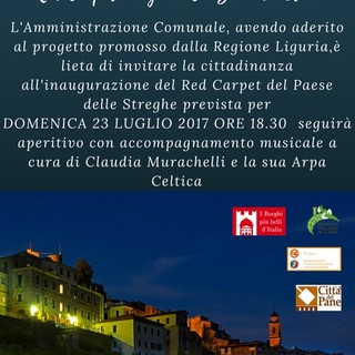 Triora aderisce al progetto “Liguria dei Red Carpet”, domenica l'inaugurazione