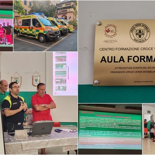 Ventimiglia, competenza e professionalità nel soccorso sanitario: la Croce Verde Intemelia inaugura l'aula formazione (Foto e video)