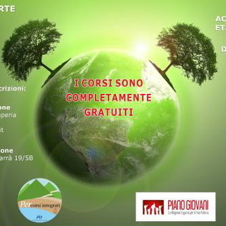 Iscrizioni fino al 19 settembre per i  corsi gratuiti 'La green economy per la valorizzazione dell’entroterra del ponente ligure'