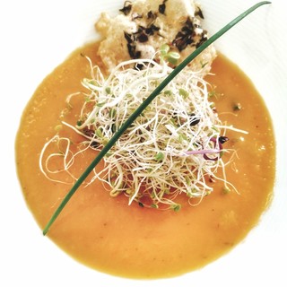 Agricoltura e alimentazione: da Marco Damele la "Crema di zucca con cipolla egiziana ligure e germogli"