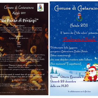 Costarainera: venerdì prossimo Babbo Natale in piazza, c'è anche 'Un paese di Presepi'