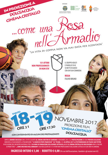 Torna al cinema per due giorni il film tutto sanremese “...come una Rosa nell'Armadio” Torna al cinema per due giorni il film tutto sanremese “...come una Rosa nell'Armadio”
