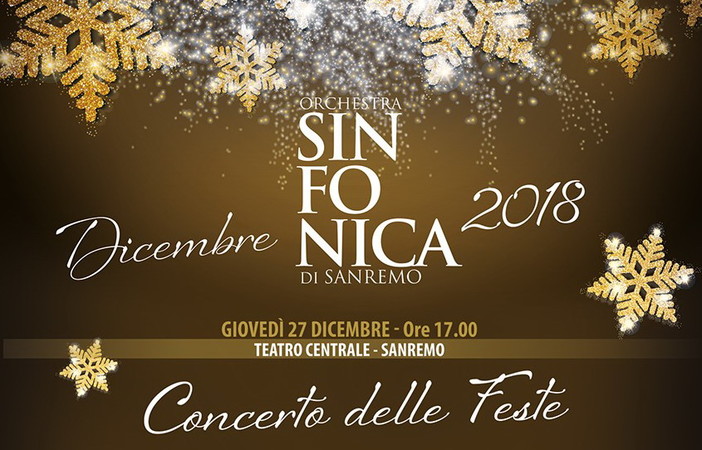 Sanremo: giovedì prossimo (ore 17) il 'Concerto delle Feste' della Sinfonica al Teatro Centrale Sanremo: giovedì prossimo (ore 17) il 'Concerto delle Feste' della Sinfonica al Teatro Centrale