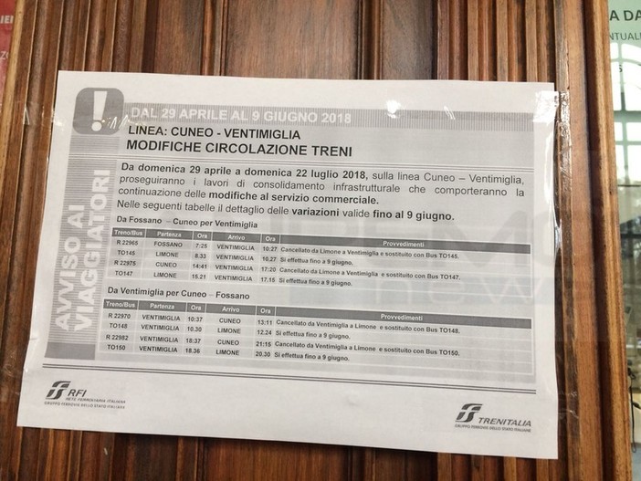 Riapertura della linea ferroviaria Cuneo-Ventimiglia: ennesimo slittamento in vista?