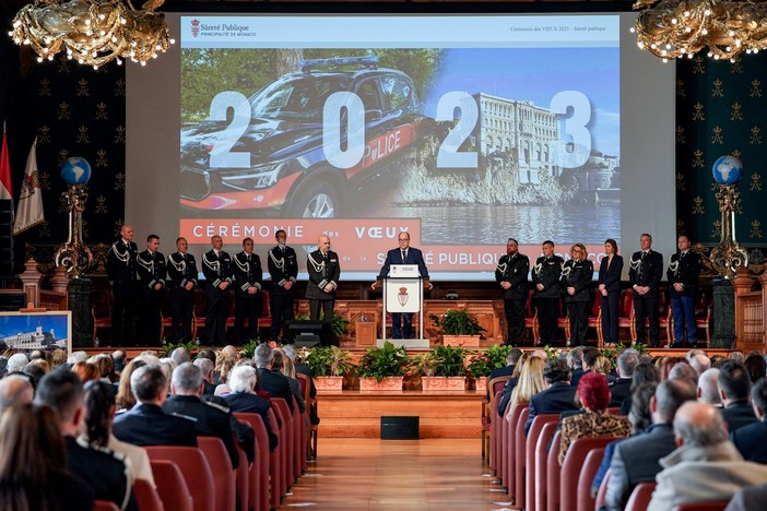 A Monaco la Cérémonie des Vœux del dipartimento della pubblica sicurezza