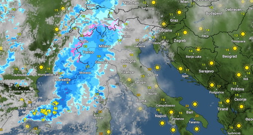 Maltempo in arrivo sulla nostra provincia: secondo Meteo France le precipitazioni potrebbero essere consistenti