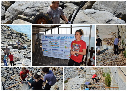 Sanremo: tanta 'rumenta' rimossa questa mattina dal litorale dei 'Tre Ponti con l'iniziativa 'Clean Up' (Foto e Video)