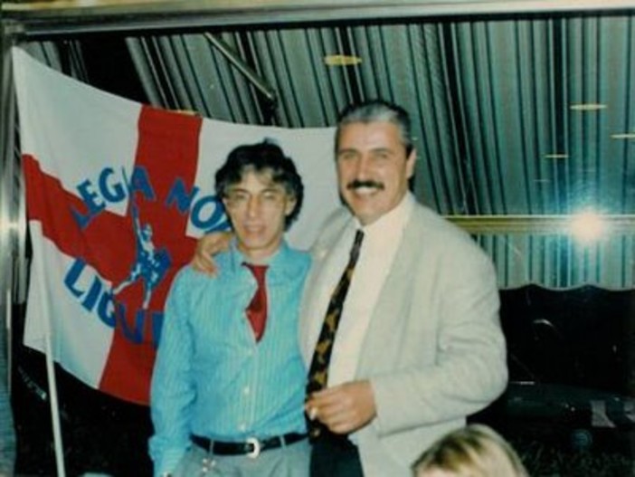 Una foto "storica" di Umberto Bossi con Giacomo Chiappori Una foto "storica" di Umberto Bossi con Giacomo Chiappori