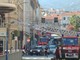 Sanremo: cornicioni pericolanti dall'ufficio postale, intervento dei Vigili del Fuoco e Municipale (Foto)