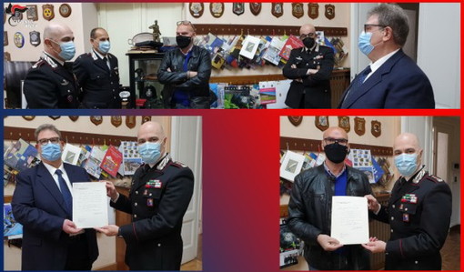 Imperia: congedati due Carabinieri salutati dal Colonnello Mommo, vanno in pensione dopo 35 anni di servizio