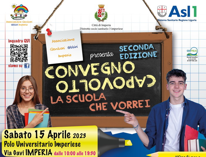 Imperia: con 'Genitori @ttivi' il 15 aprile all'Università il ‘Convegno capovolto: la scuola che vorrei’ Imperia: con 'Genitori @ttivi' il 15 aprile all'Università il ‘Convegno capovolto: la scuola che vorrei’