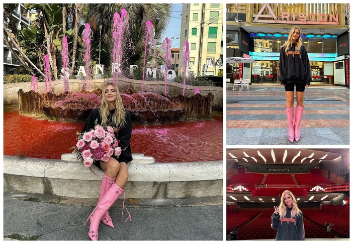 Sanremo: a pochi mesi dal Festival Chiara Ferragni nella città dei fiori, tra Ariston e Zampillo (Foto) Sanremo: a pochi mesi dal Festival Chiara Ferragni nella città dei fiori, tra Ariston e Zampillo (Foto)