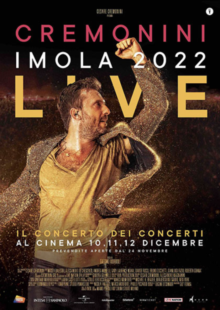 Sanremo: sabato sul grande schermo dell'Ariston lo spettacolo del live 'Imola 2022' di Cesare Cremonini Sanremo: sabato sul grande schermo dell'Ariston lo spettacolo del live 'Imola 2022' di Cesare Cremonini