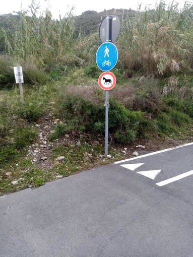 Camporosso: divieto di transito ai cavalli nella zona ciclopedonale della pista a Camporosso