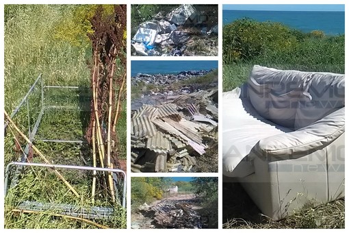 Sanremo: discarica a cielo aperto nella zona di Capo Verde, rifiuti di cantiere abbandonati in riva al mare