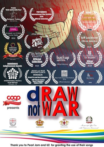 Sanremo: il 24 ottobre, presentazione dei cortometraggi di animazione ‘Draw not war – Disegna non fare la guerra’