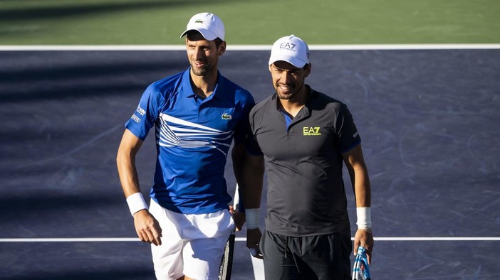 Per Novak Djokovic e Fabio Fognini eliminazione in semifinale nel torneo di doppio a Indian Wells (foto Eurosport)