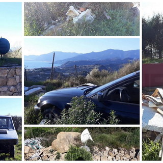 Bordighera: discariche abusive su Montenero, i soliti maleducati degradano le zone più belle (Foto)
