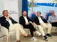 Da sin. a ds: Marco Cornacchia, ad di Cala del Forte; Flavio Di Muro, sindaco di Ventimiglia; Amedeo Solimano, presidente Fondazione Natale Ferrario; Luciano Tesorini, presidente Confindustria Imperia.