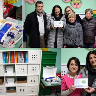 Le immagini della consegna all'asilo di Bussana