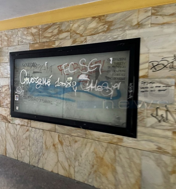 Sanremo: torna nuovamente d'attualità il degrado del sottopasso Imperatrice, sporco e pericoloso (Foto)
