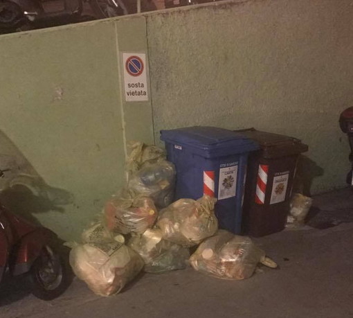Sanremo: cassonetti blu e marroni in ogni dove, un cittadino appella Amaie Energia