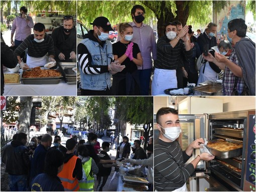 Le immagini del pranzo a Ventimiglia