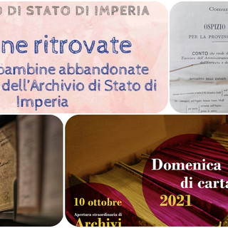 Imperia: domenica l'esposizione "Donne ritrovate", le storie delle bambine abbandonate nei documenti dell'Archivio di Stato
