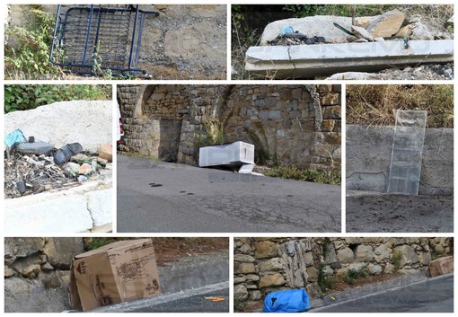 Sanremo: abbandono di rifiuti nella zona del Campo Golf, magari sono quelli che poi si lamentano della città sporca? (Foto)