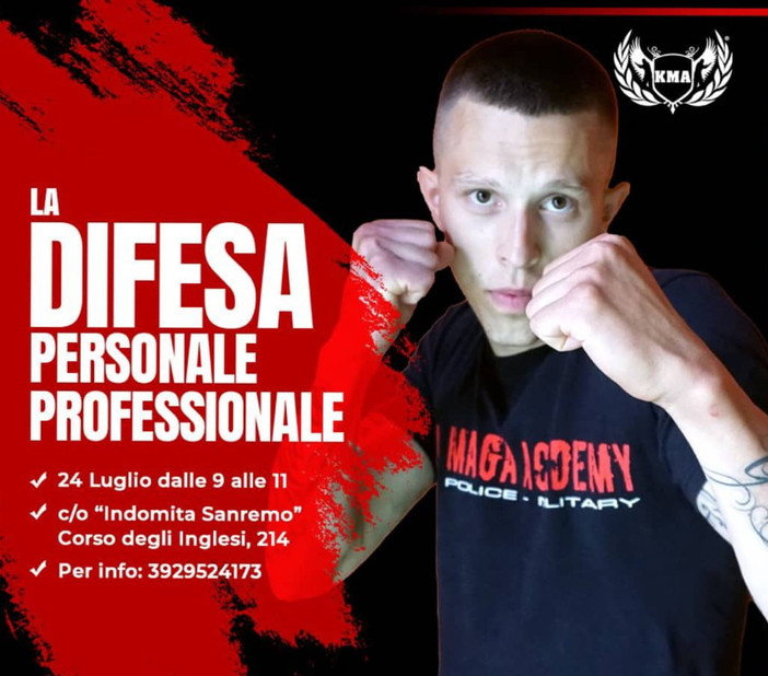 Sanremo: il 24 luglio un corso di 'difesa personale' aperto a tutti con Daniele Tommaselli Sanremo: il 24 luglio un corso di 'difesa personale' aperto a tutti con Daniele Tommaselli