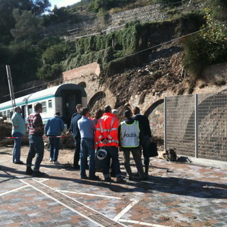 Bordighera: sotto sequestro l'area franata lunedì sulla Ferrovia al 'Giunchetto'