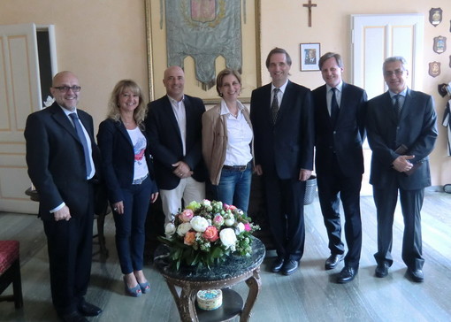 La delegazione nell'ufficio del Sindaco