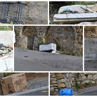 Sanremo: abbandono di rifiuti nella zona del Campo Golf, magari sono quelli che poi si lamentano della città sporca? (Foto)