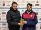 Gianluca Doveri, premiato come man of the match di Sanremese-Ponsacco a fine partita