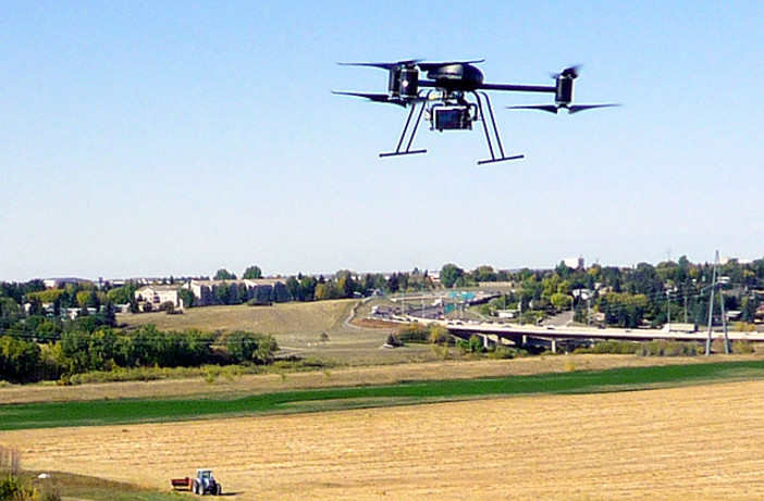 Un drone in azione Un drone in azione