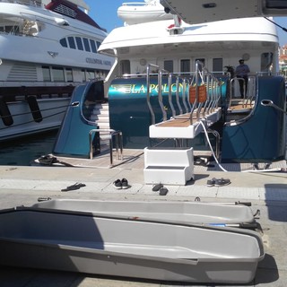 Imperia: un tragico incidente, è morta cadendo nella sua cabina la 33enne stewardess inglese sullo yacht in porto (Foto e Video)