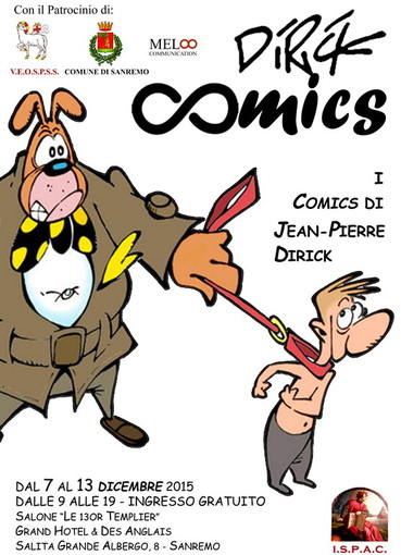 Dal 7 al 13 dicembre al Grand Hotel des Anglais di Sanremo si terrà la mostra ‘I Comics di Jean Pierre Dirick’