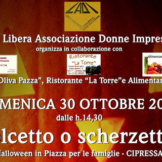 Cipressa: domenica prossima la LADI organizza la 1a edizione di 'Dolcetto o scherzetto?'