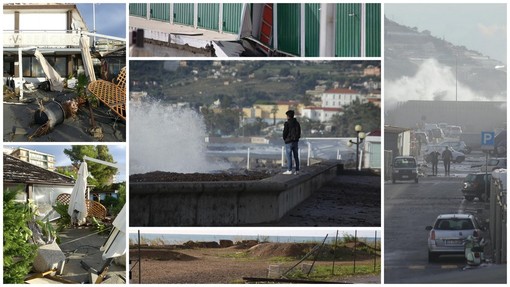 Mareggiata e forte vento sul ponente: ecco le immagini dei danni provocati soprattutto sulle spiagge (Foto e Video)