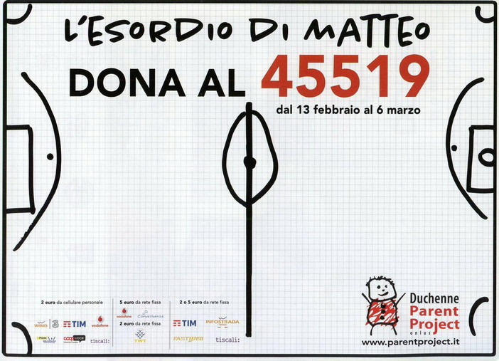 Anche nella nostra provincia la campagna per la lotta alla distrofia muscolare: un sms al 45519 Anche nella nostra provincia la campagna per la lotta alla distrofia muscolare: un sms al 45519
